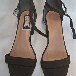 Bamboo Open Toe Shoes (Green, size 7)